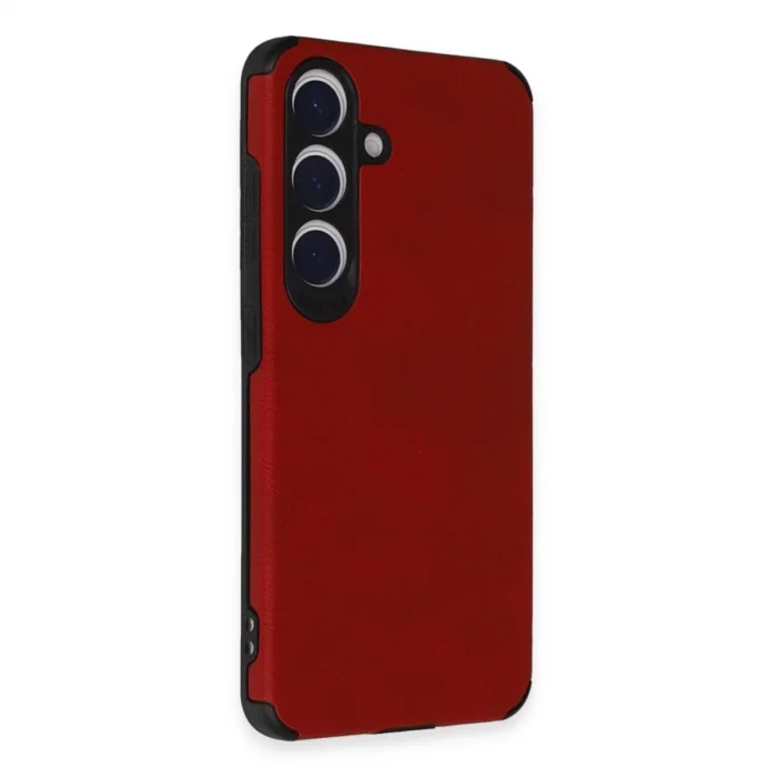 BUĞZ Samsung Galaxy S24 Kılıf Loop Deri Silikon - Kırmızı