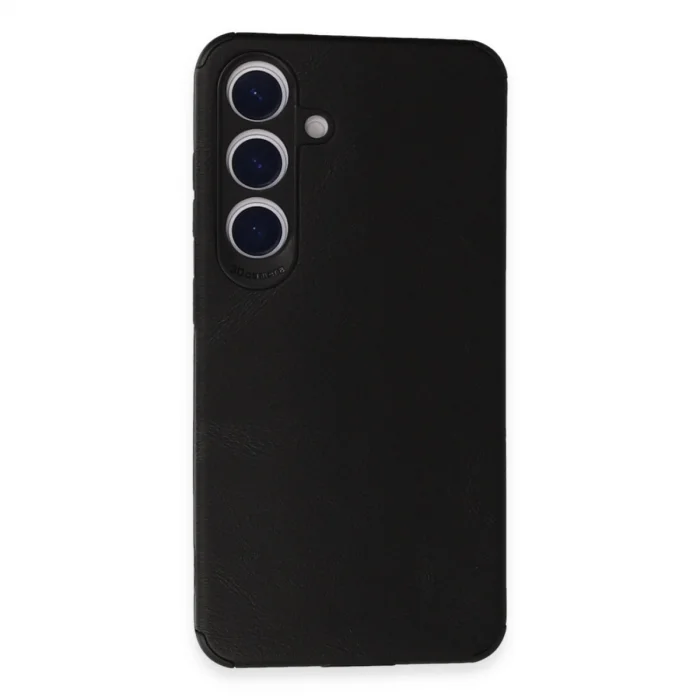 BUĞZ Samsung Galaxy S24 Kılıf Loop Deri Silikon - Siyah