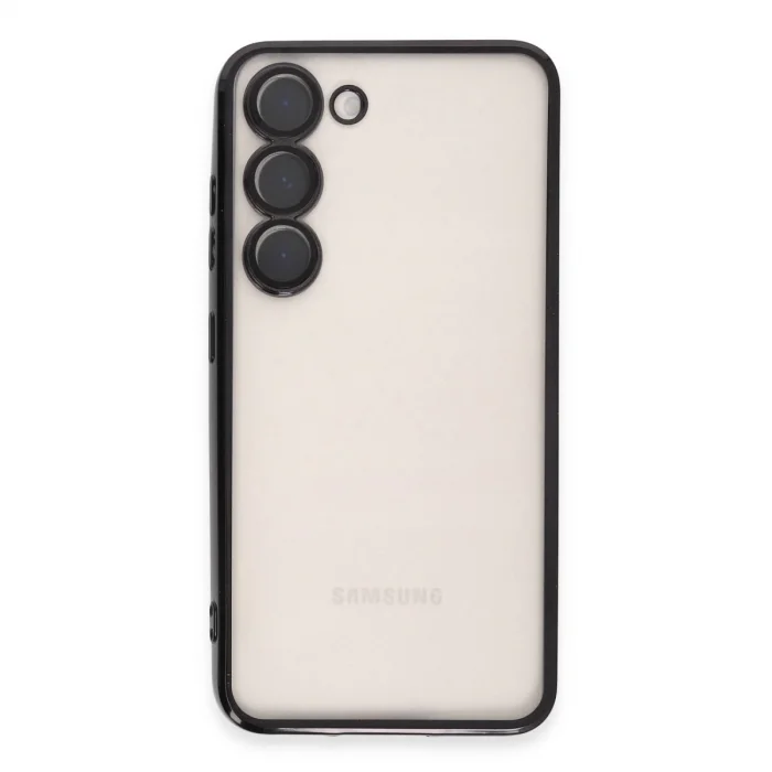 BUĞZ Samsung Galaxy S24 Kılıf Razer Lensli Silikon - Siyah