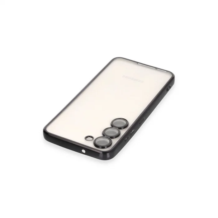 BUĞZ Samsung Galaxy S24 Kılıf Razer Lensli Silikon - Siyah