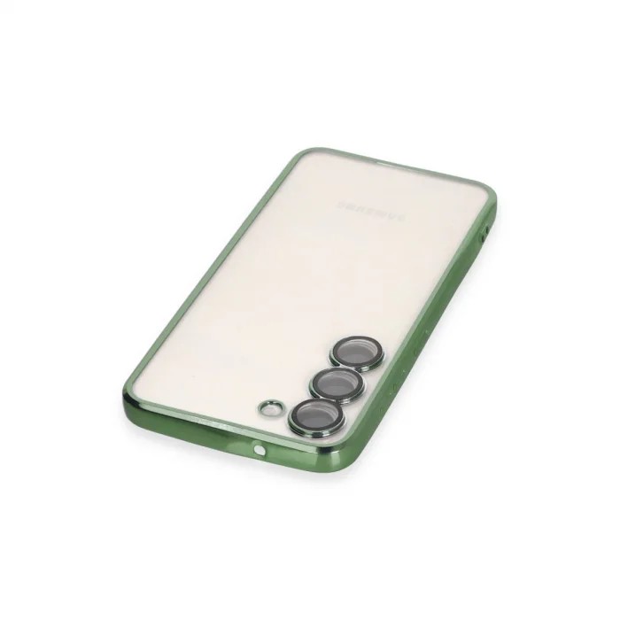 BUĞZ Samsung Galaxy S24 Kılıf Razer Lensli Silikon - Yeşil