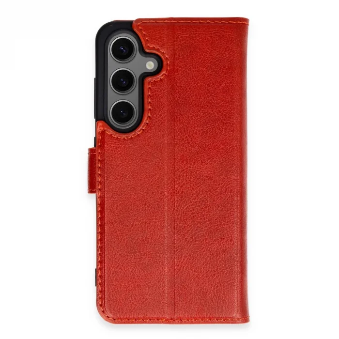 BUĞZ Samsung Galaxy S24 Kılıf Trend S Plus Kapaklı Kılıf - Kırmızı