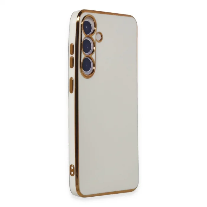 BUĞZ Samsung Galaxy S24 Kılıf Volet Silikon - Beyaz