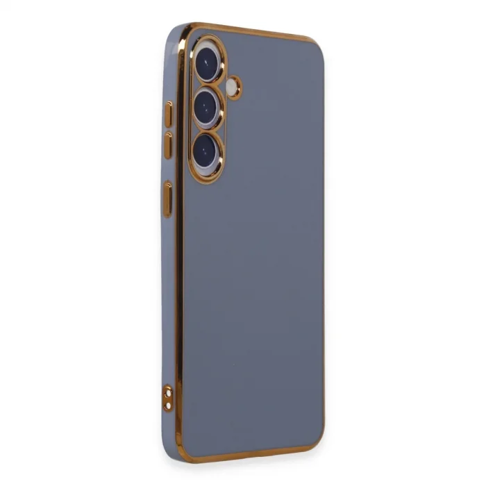 BUĞZ Samsung Galaxy S24 Kılıf Volet Silikon - Mavi