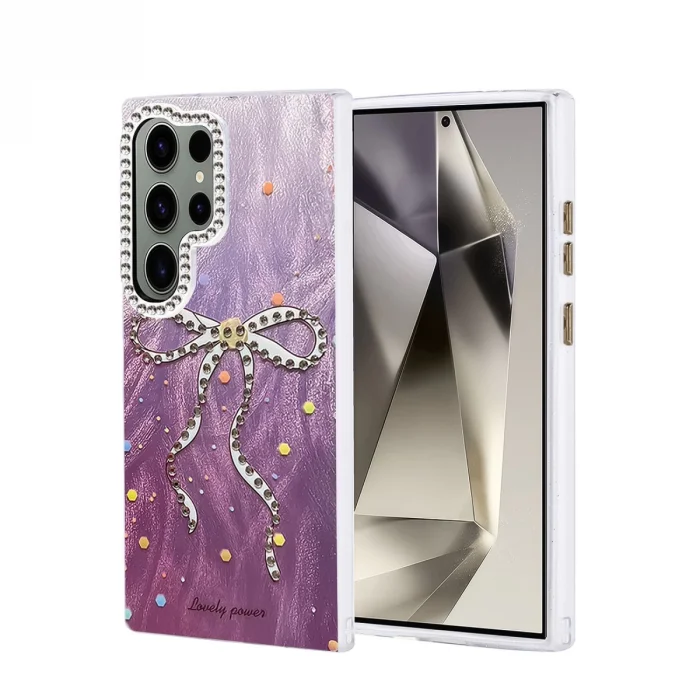 BUĞZ Samsung Galaxy S24 Ultra Kılıf Blade Aynalı Desenli Kapak - Desen 1