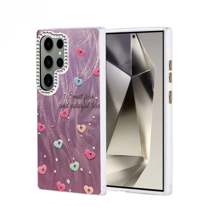 BUĞZ Samsung Galaxy S24 Ultra Kılıf Blade Aynalı Desenli Kapak - Desen 8