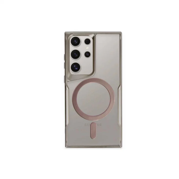 BUĞZ Samsung Galaxy S24 Ultra Kılıf Boyi Magsafe Silikon Kapak - Titan Gri