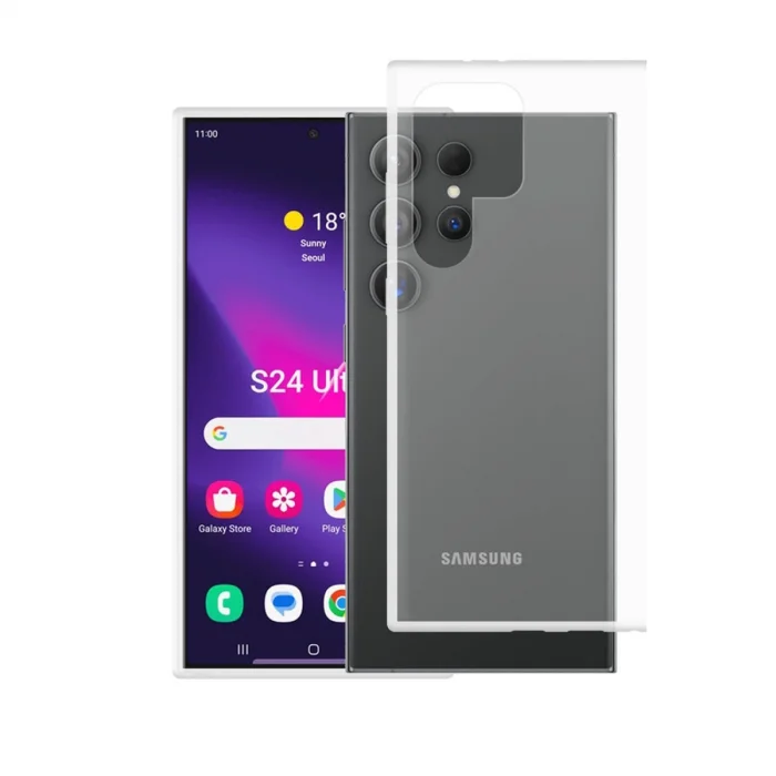 BUĞZ Samsung Galaxy S24 Ultra Kılıf Lüx Şeffaf Silikon