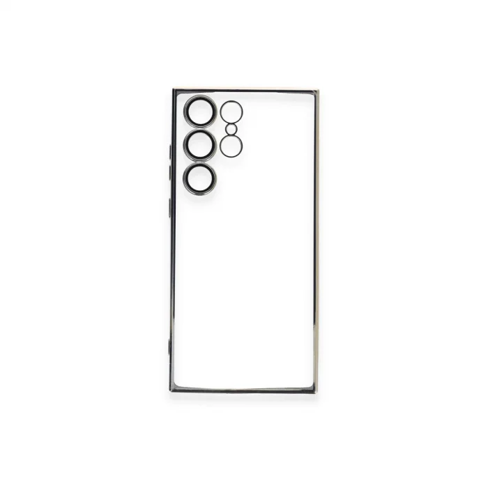 BUĞZ Samsung Galaxy S24 Ultra Kılıf Razer Lensli Silikon - Gümüş
