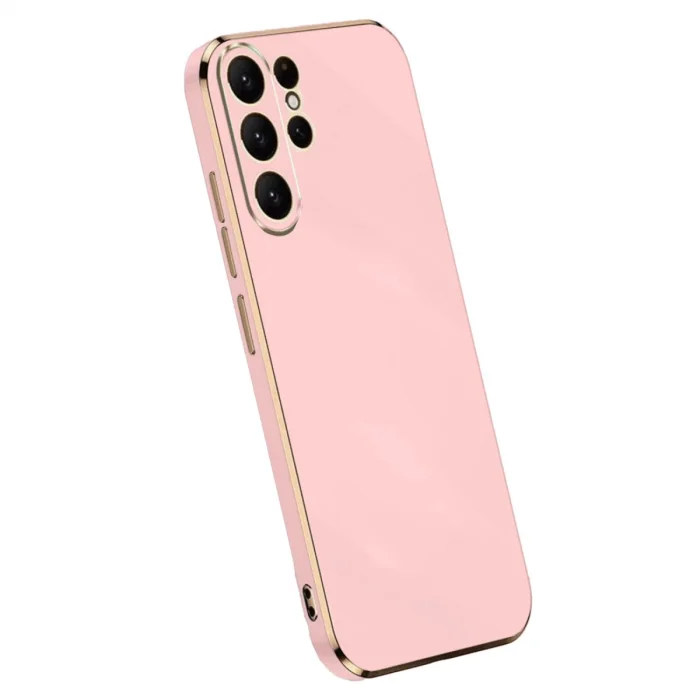 BUĞZ Samsung Galaxy S24 Ultra Kılıf Volet Silikon - Pembe