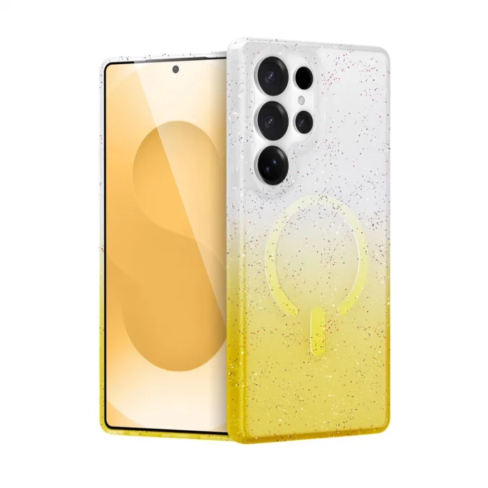 BUĞZ Samsung Galaxy S24 Ultra Pummel Shiny Magsafe Kapak - Gold