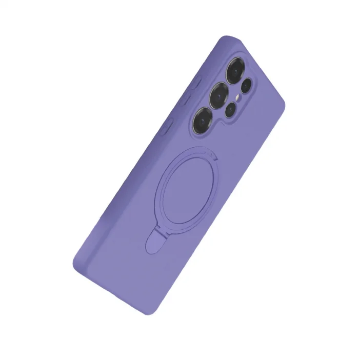 BUĞZ Samsung Galaxy S24 Ultra Regal Magsafe Standlı Kapak - Lila