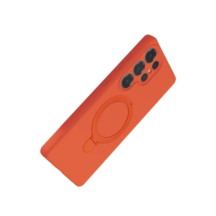 BUĞZ Samsung Galaxy S24 Ultra Regal Magsafe Standlı Kapak - Turuncu