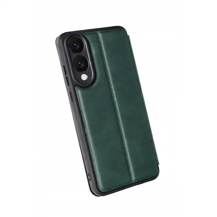 BUĞZ Samsung Galaxy S25 Edge Flip Cover - Koyu Yeşil