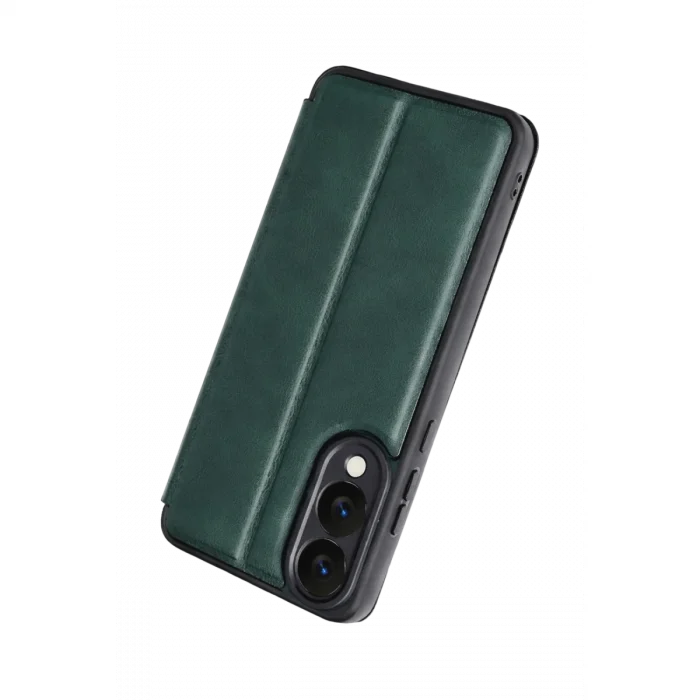 BUĞZ Samsung Galaxy S25 Edge Flip Cover - Koyu Yeşil