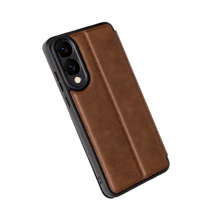 BUĞZ Samsung Galaxy S25 Edge Flip Cover - Taba