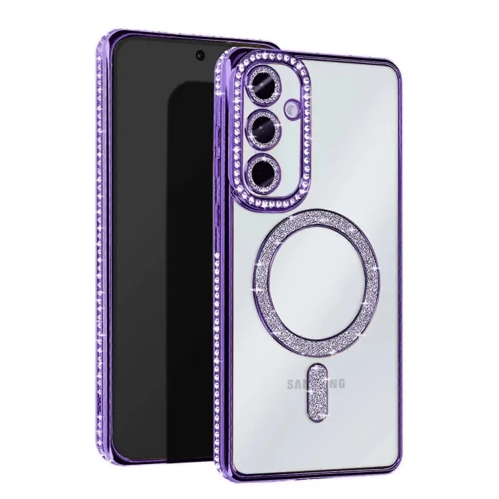 BUĞZ Samsung Galaxy S25 Edge Joke Simli Magneticsafe Kılıf - Derin Mor