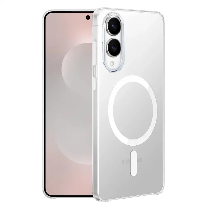 BUĞZ Samsung Galaxy S25 Edge Kılıf Pc Zara Magsafe Şeffaf Kılıf - Şeffaf