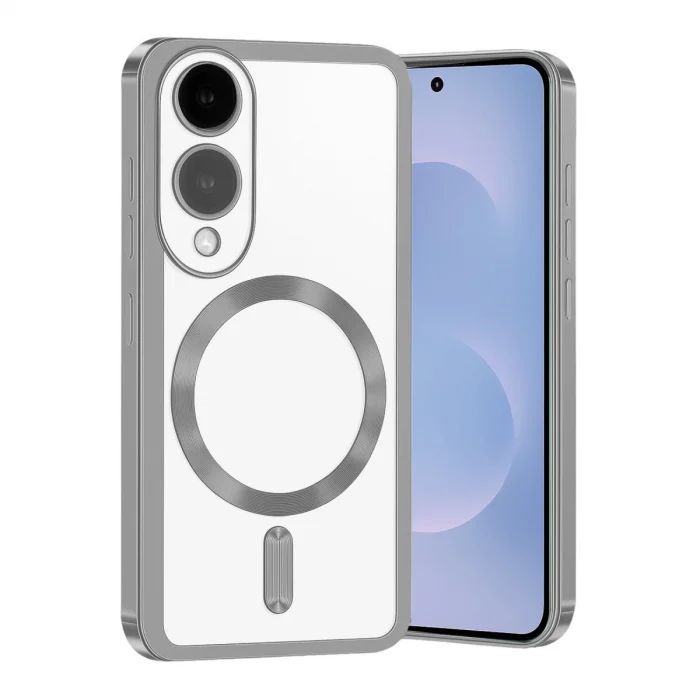 BUĞZ Samsung Galaxy S25 Edge Kross Magneticsafe Kapak - Gümüş