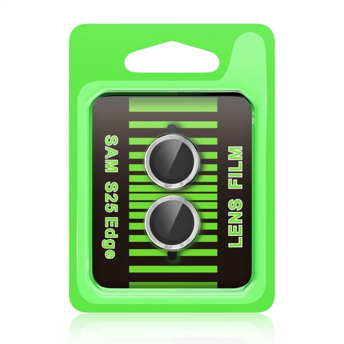 BUĞZ Samsung Galaxy S25 Edge Raze Metal Kamera Lens - Gümüş