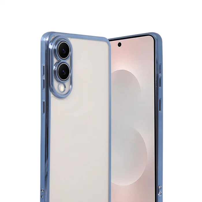 BUĞZ Samsung Galaxy S25 Edge Razer Lensli Silikon - Açık Mavi