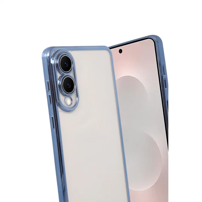 BUĞZ Samsung Galaxy S25 Edge Razer Lensli Silikon - Açık Mavi