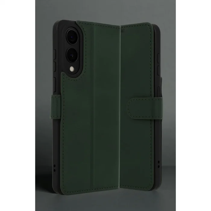 BUĞZ Samsung Galaxy S25 Edge Trend S Plus Kapaklı Kılıf - Koyu Yeşil