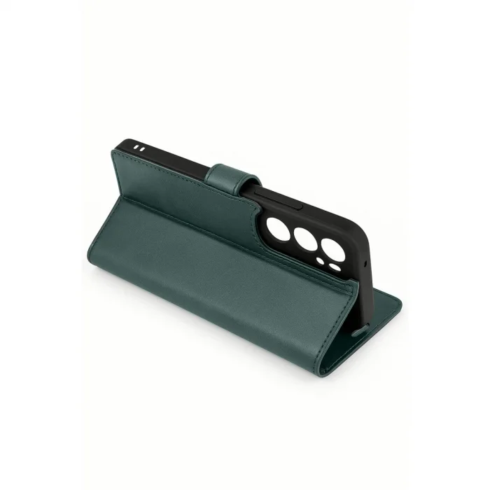 BUĞZ Samsung Galaxy S25 Edge Trend S Plus Kapaklı Kılıf - Koyu Yeşil
