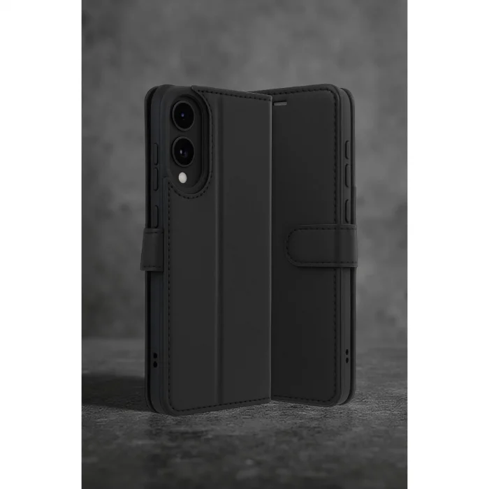 BUĞZ Samsung Galaxy S25 Edge Trend S Plus Kapaklı Kılıf - Siyah