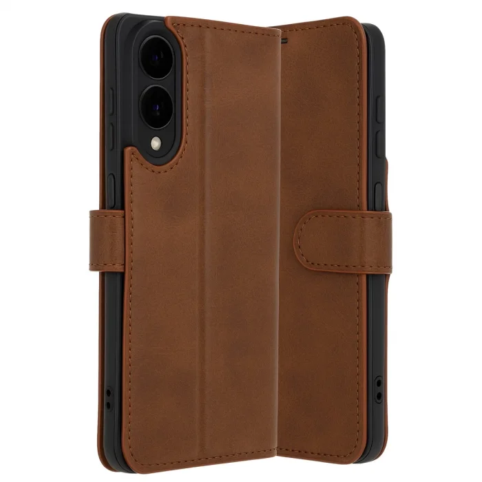 BUĞZ Samsung Galaxy S25 Edge Trend S Plus Kapaklı Kılıf - Taba