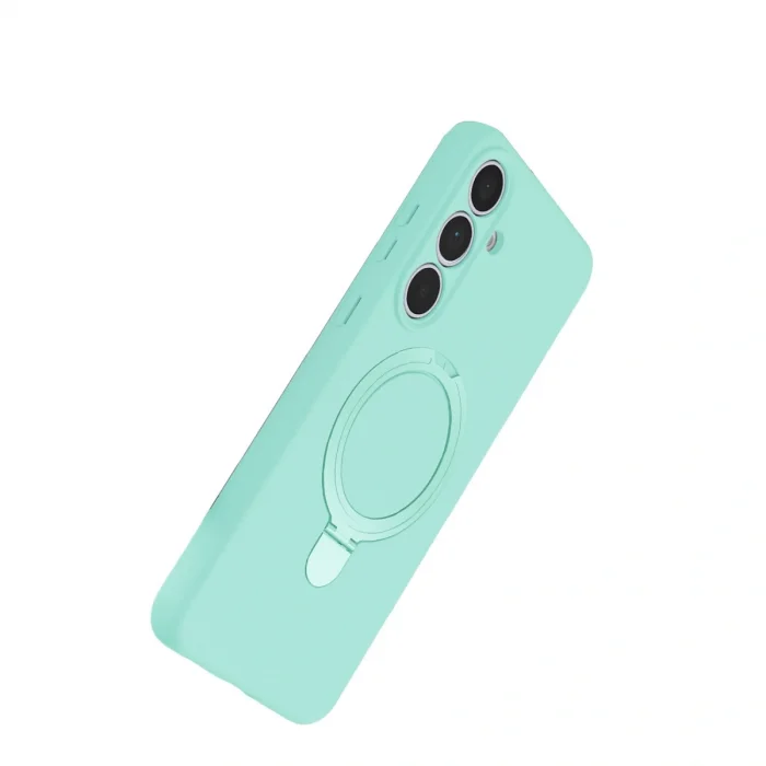 BUĞZ Samsung Galaxy S25 Fe Regal Magsafe Standlı Kapak - Su Yeşili