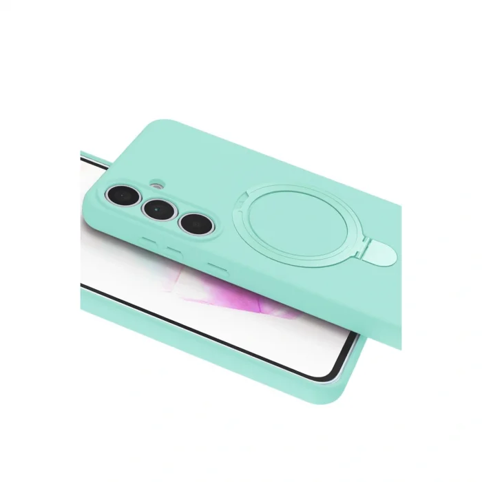 BUĞZ Samsung Galaxy S25 Fe Regal Magsafe Standlı Kapak - Su Yeşili