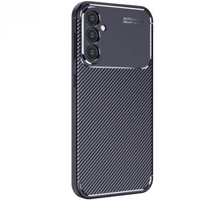 BUĞZ Samsung Galaxy S25 Kılıf Auto Focus Karbon Kapak - Lacivert