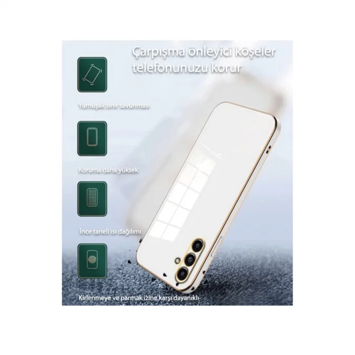 BUĞZ Samsung Galaxy S25 Kılıf Volet Silikon - Mavi