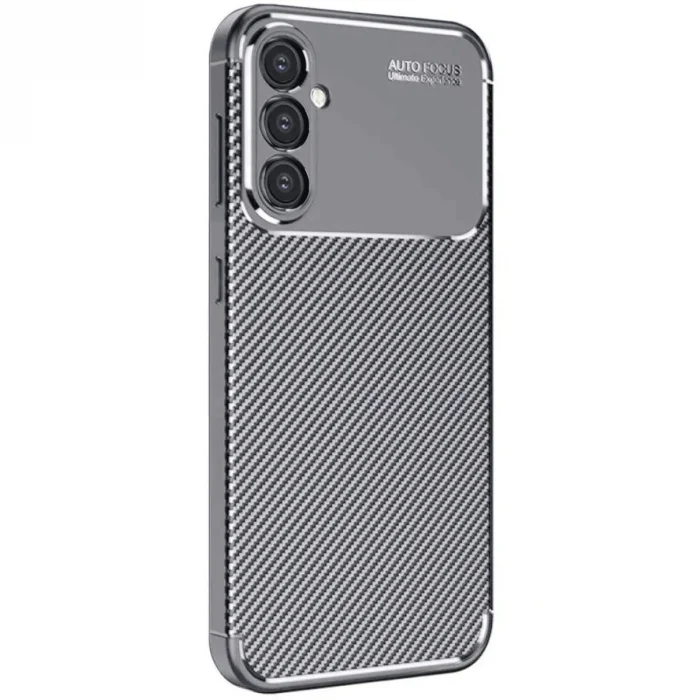 BUĞZ Samsung Galaxy S25 Plus Kılıf Auto Focus Karbon Kapak - Gri