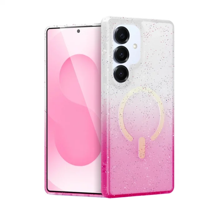 BUĞZ Samsung Galaxy S25 Plus Pummel Shiny Magsafe Kapak - Pembe