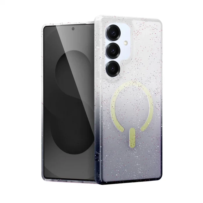 BUĞZ Samsung Galaxy S25 Pummel Shiny Magsafe Kapak - Siyah