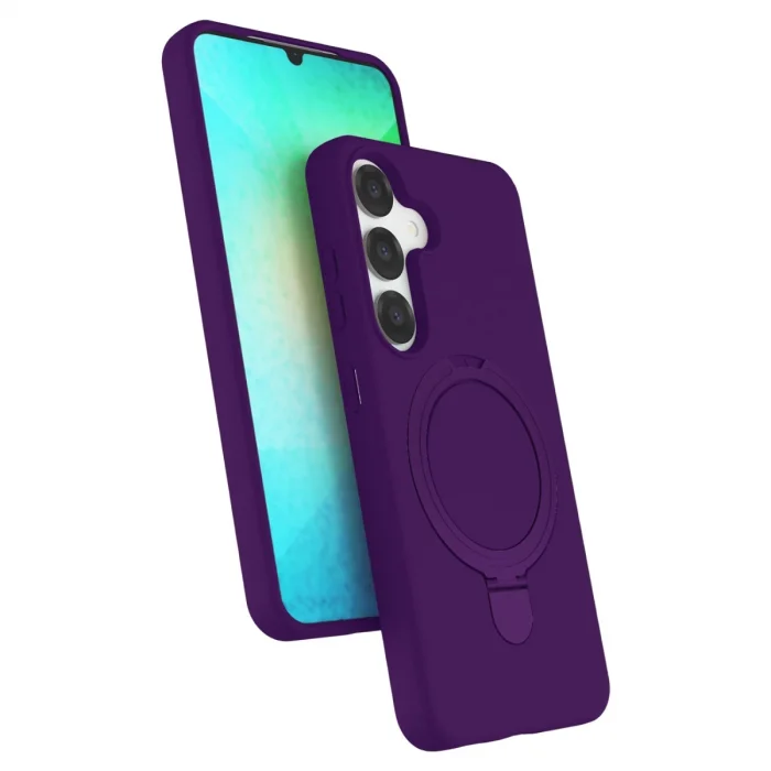 BUĞZ Samsung Galaxy S25 Regal Magsafe Standlı Kapak - Derin Mor