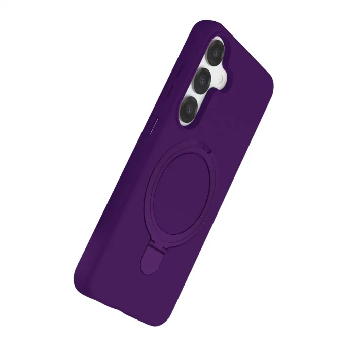 BUĞZ Samsung Galaxy S25 Regal Magsafe Standlı Kapak - Derin Mor