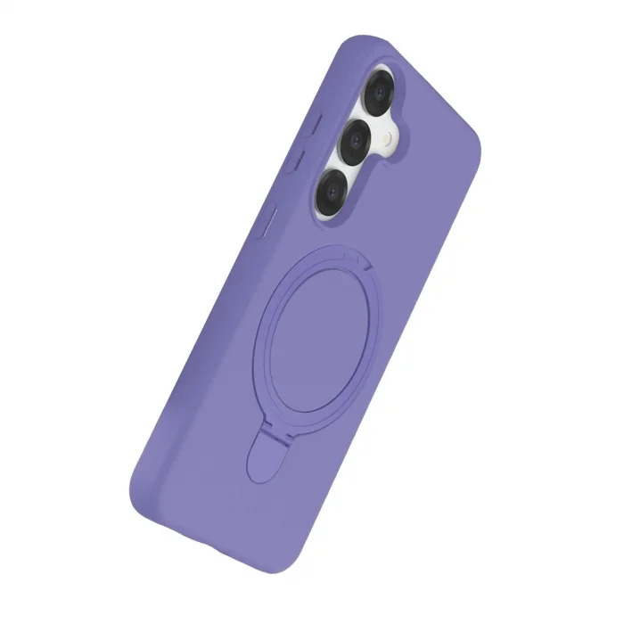 BUĞZ Samsung Galaxy S25 Regal Magsafe Standlı Kapak - Lila