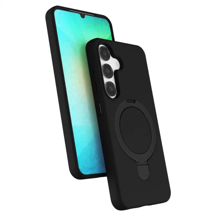 BUĞZ Samsung Galaxy S25 Regal Magsafe Standlı Kapak - Siyah