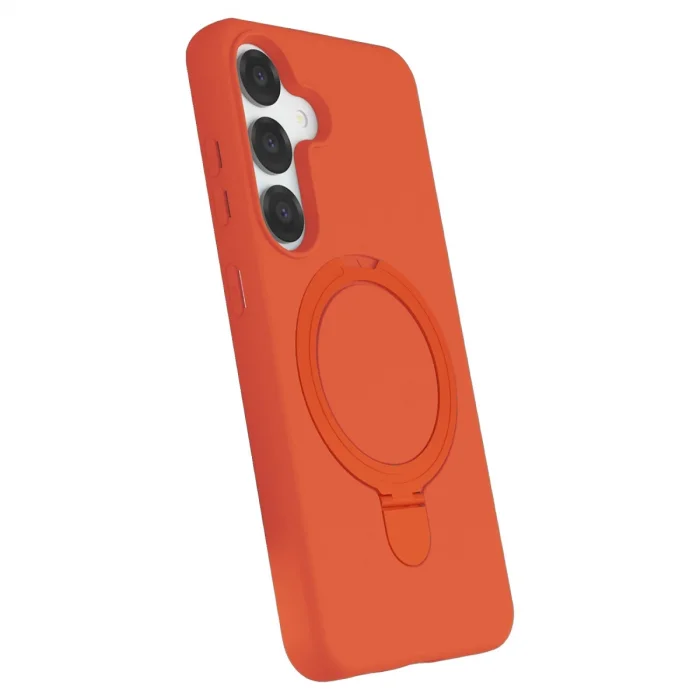 BUĞZ Samsung Galaxy S25 Regal Magsafe Standlı Kapak - Turuncu