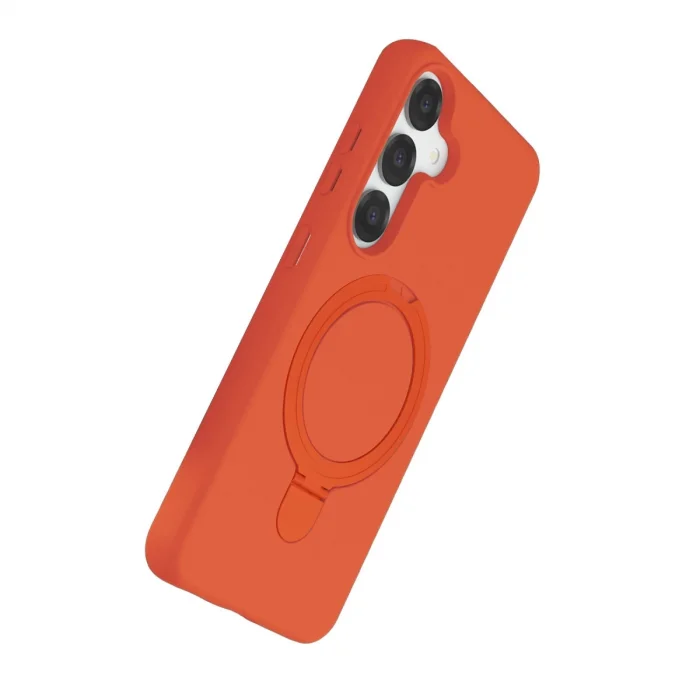 BUĞZ Samsung Galaxy S25 Regal Magsafe Standlı Kapak - Turuncu