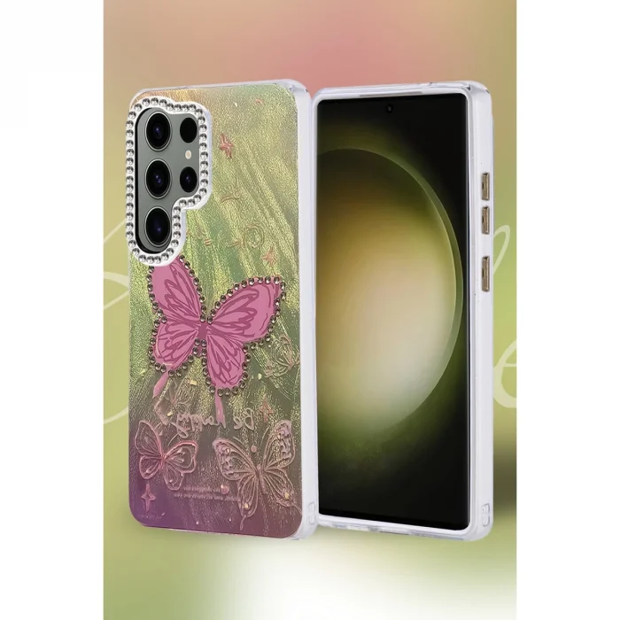 BUĞZ Samsung Galaxy S25 Ultra Kılıf Blade Aynalı Desenli Kapak - Desen 9