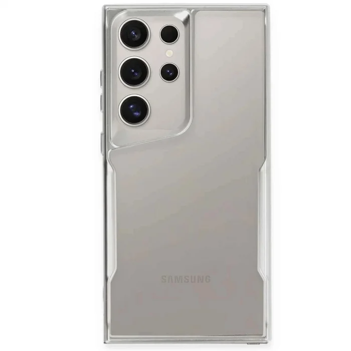 BUĞZ Samsung Galaxy S25 Ultra Kılıf Boyi Silikon Kapak - Gümüş