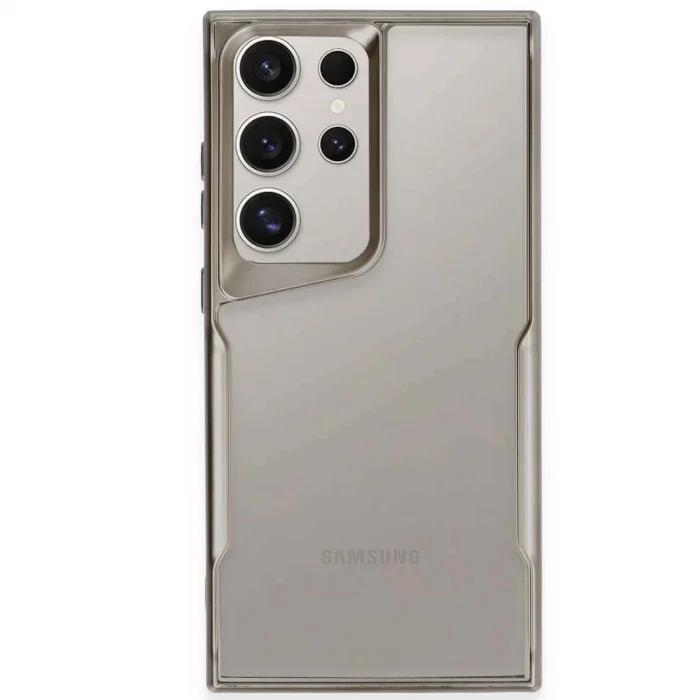 BUĞZ Samsung Galaxy S25 Ultra Kılıf Boyi Silikon Kapak - Titan Gri
