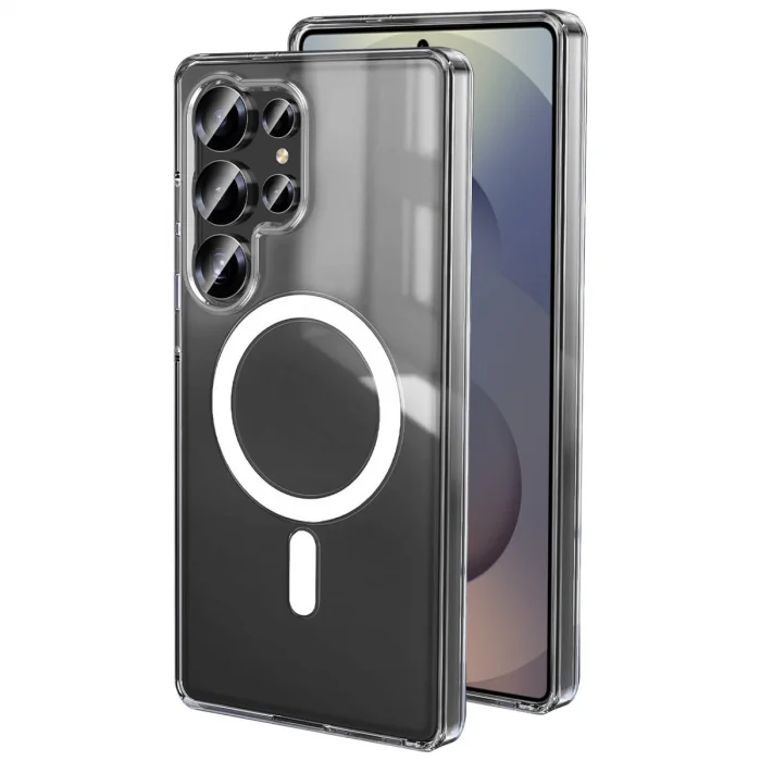 BUĞZ Samsung Galaxy S25 Ultra Kılıf Magneticsafe Şeffaf Silikon - Şeffaf