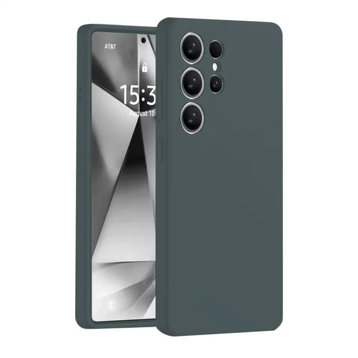 BUĞZ Samsung Galaxy S25 Ultra Kılıf Nano İçi Kadife Silikon - Koyu Yeşil