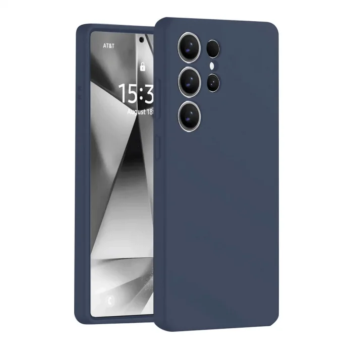 BUĞZ Samsung Galaxy S25 Ultra Kılıf Nano İçi Kadife Silikon - Lacivert