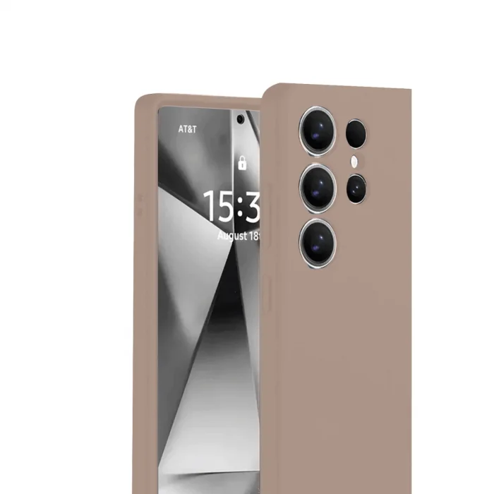 BUĞZ Samsung Galaxy S25 Ultra Kılıf Nano İçi Kadife Silikon - Pudra